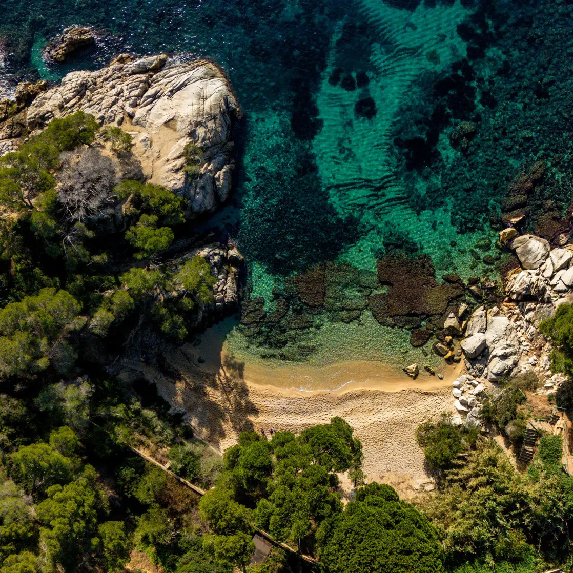 Aèrea de la Cala del Pi (Baix Empordà). Tardor de 2024.